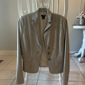 Ann Taylor Beige Blazer with Classic Design